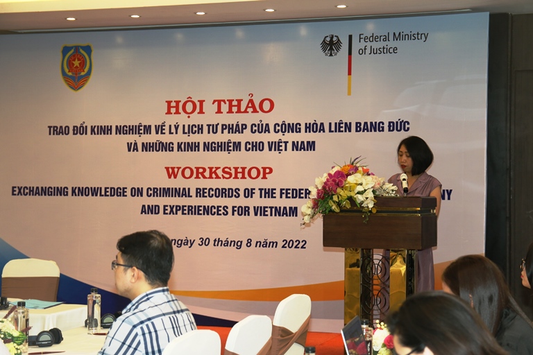 Hội thảo “Trao đổi kinh nghiệm về lý lịch tư pháp của Cộng hòa Liên bang Đức và kinh nghiệm cho Việt Nam”